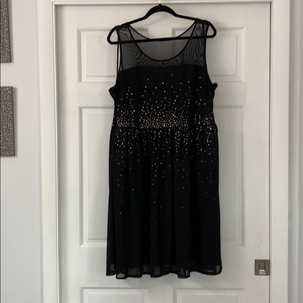 Lane Bryant Black Mesh Sequin Dream so 24